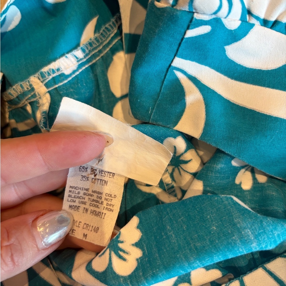 Vintage Hawaiian pineapple dress Shanon Marie made in Hawaii tropical midi M - Picture 4 of 4